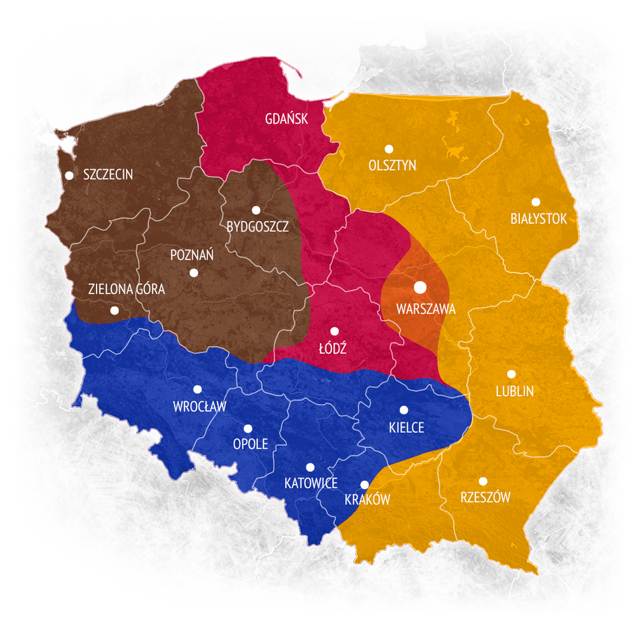 Mapa regionów saddlefitterów Equishop