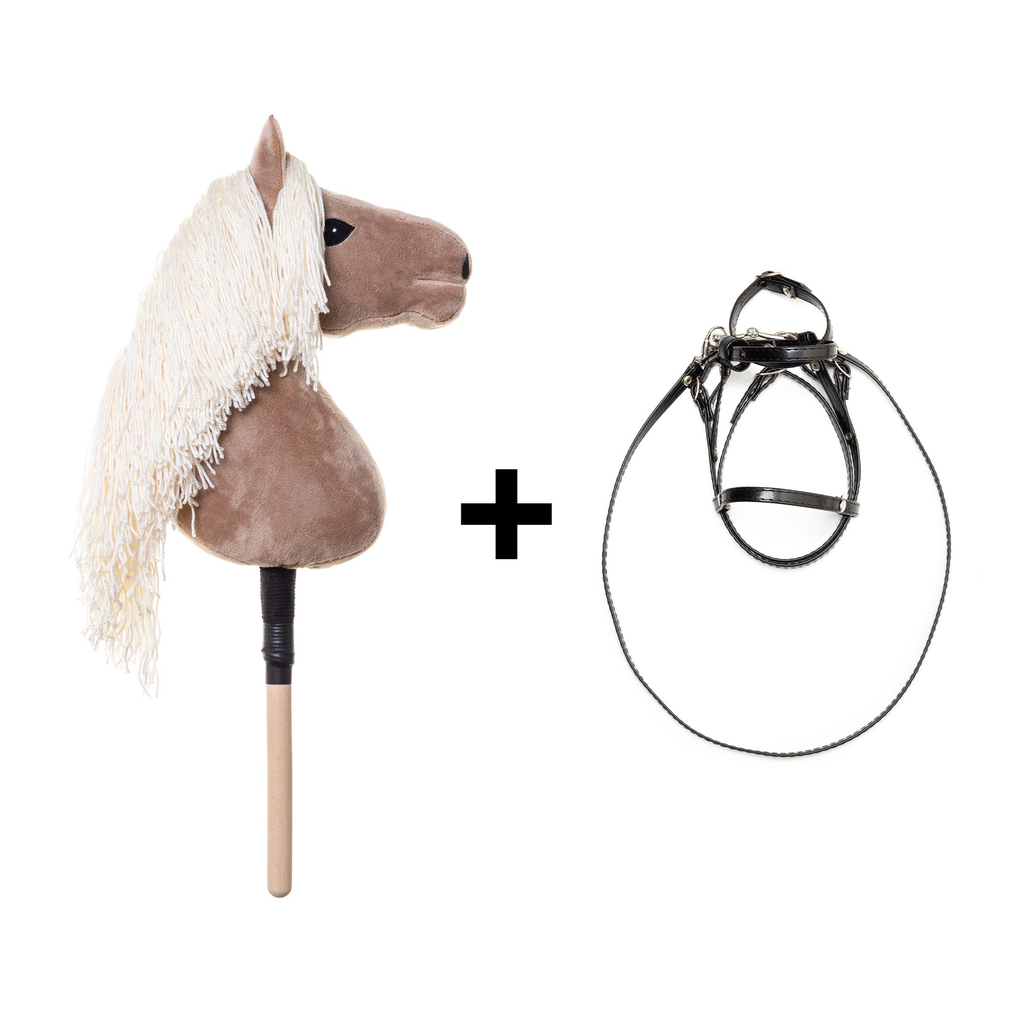 KOŃ NA PATYKU HOBBY HORSE EQUISHOP PTYŚ A3 PLUS OGŁOWIE GRATIS