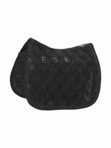 ESKADRON VELOURS CRYSTAL RIDING SADDLE PAD PLATINUM