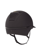 FREEJUMP VORONOI KASK JEŹDZIECKI MATTE Z SZEROKIM DASZKIEM CZARNY