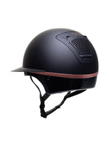 FREEJUMP VORONOI KASK JEŹDZIECKI MATTE Z SZEROKIM DASZKIEM ROSE GOLD