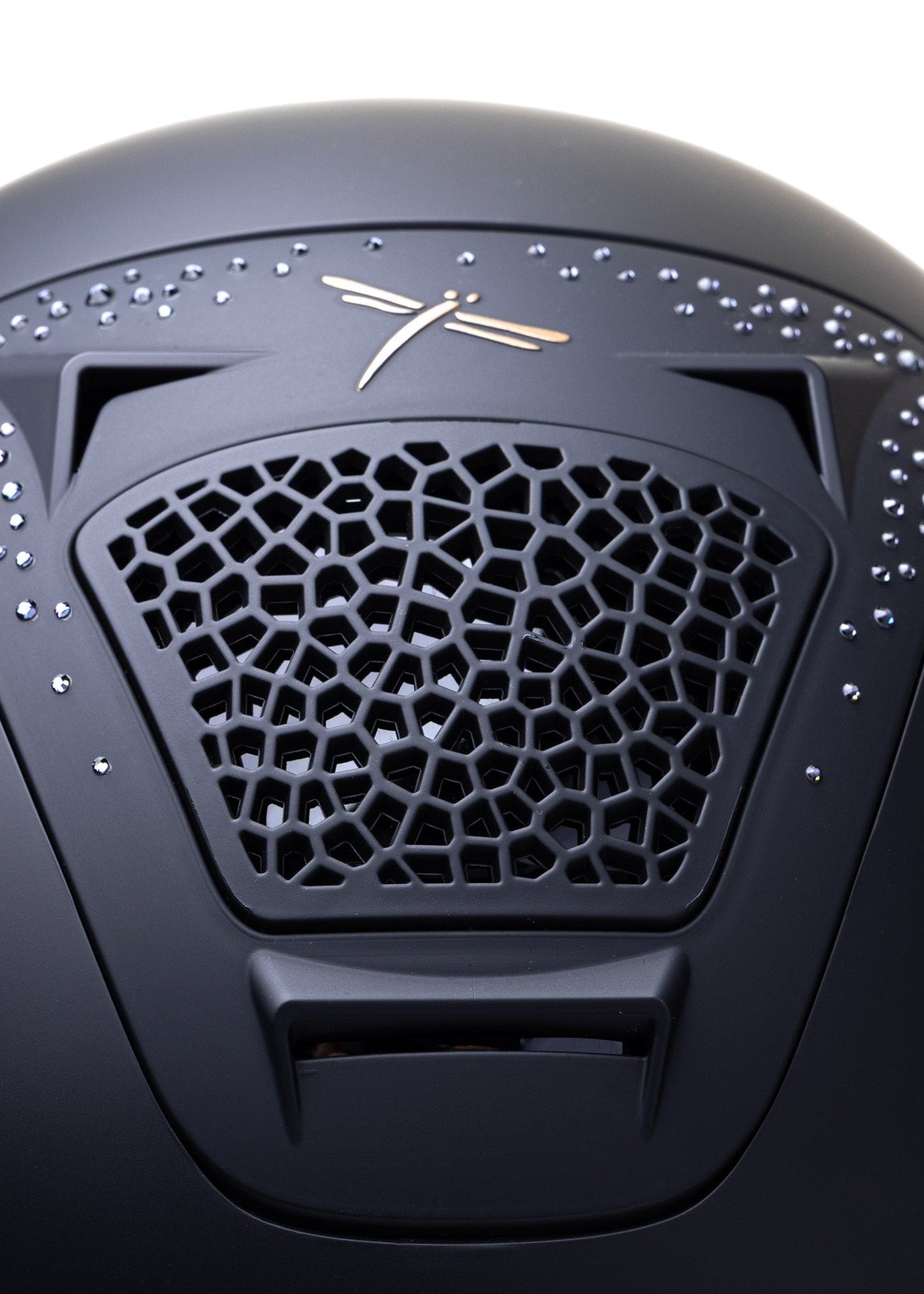 FREEJUMP VORONOI KASK JEŹDZIECKI MATTE Z SZEROKIM DASZKIEM FULL CRYSTALS