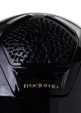 FREEJUMP VORONOI KASK JEŹDZIECKI GLOSSY Z SZEROKIM DASZKIEM CATECHU BLACK