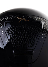 FREEJUMP VORONOI KASK JEŹDZIECKI GLOSSY Z SZEROKIM DASZKIEM CRYSTALS