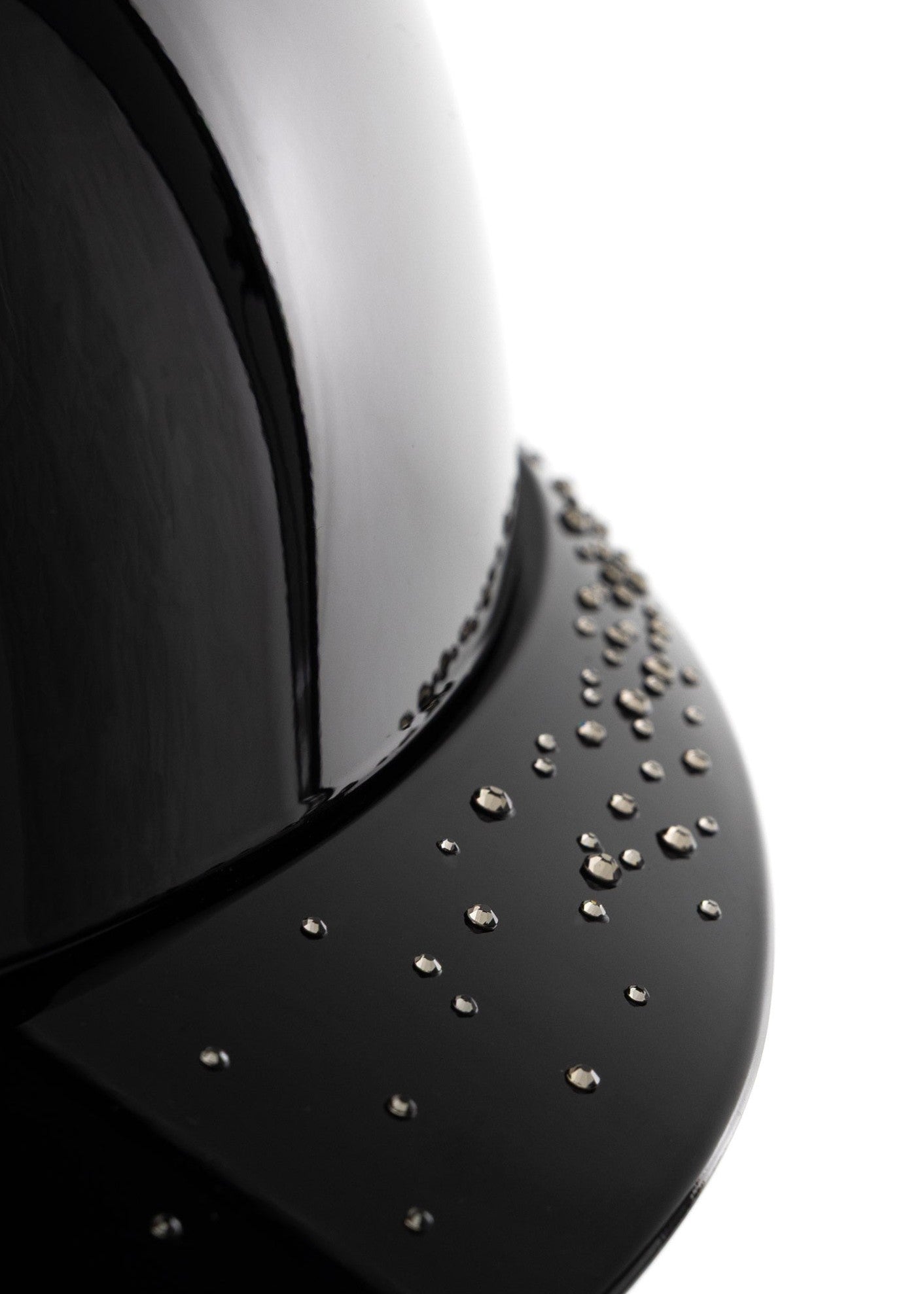 FREEJUMP VORONOI KASK JEŹDZIECKI GLOSSY Z SZEROKIM DASZKIEM FULL CRYSTALS