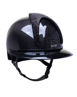 KEP E-LIGHT 3 CARBON KASK JEŹDZIECKI SUEDE NEBULA SILVER CRYSTAL LOGO CZARNY