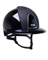 KEP ITALIA CROMO 2.0 POLISH KASK JEŹDZIECKI SWARO SILVER NIGHT / LUMINOR INSERTS CZARNY