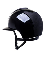 KEP ITALIA CROMO 2.0 POLISH KASK JEŹDZIECKI SWARO SILVER NIGHT / LUMINOR INSERTS CZARNY