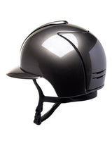 KEP ITALIA CROMO 2.0 METAL KASK JEŹDZIECKI POLO VISOR/CRYSTAL MIRROR/WHITE CRYSTALS CIEMNOZIELONY