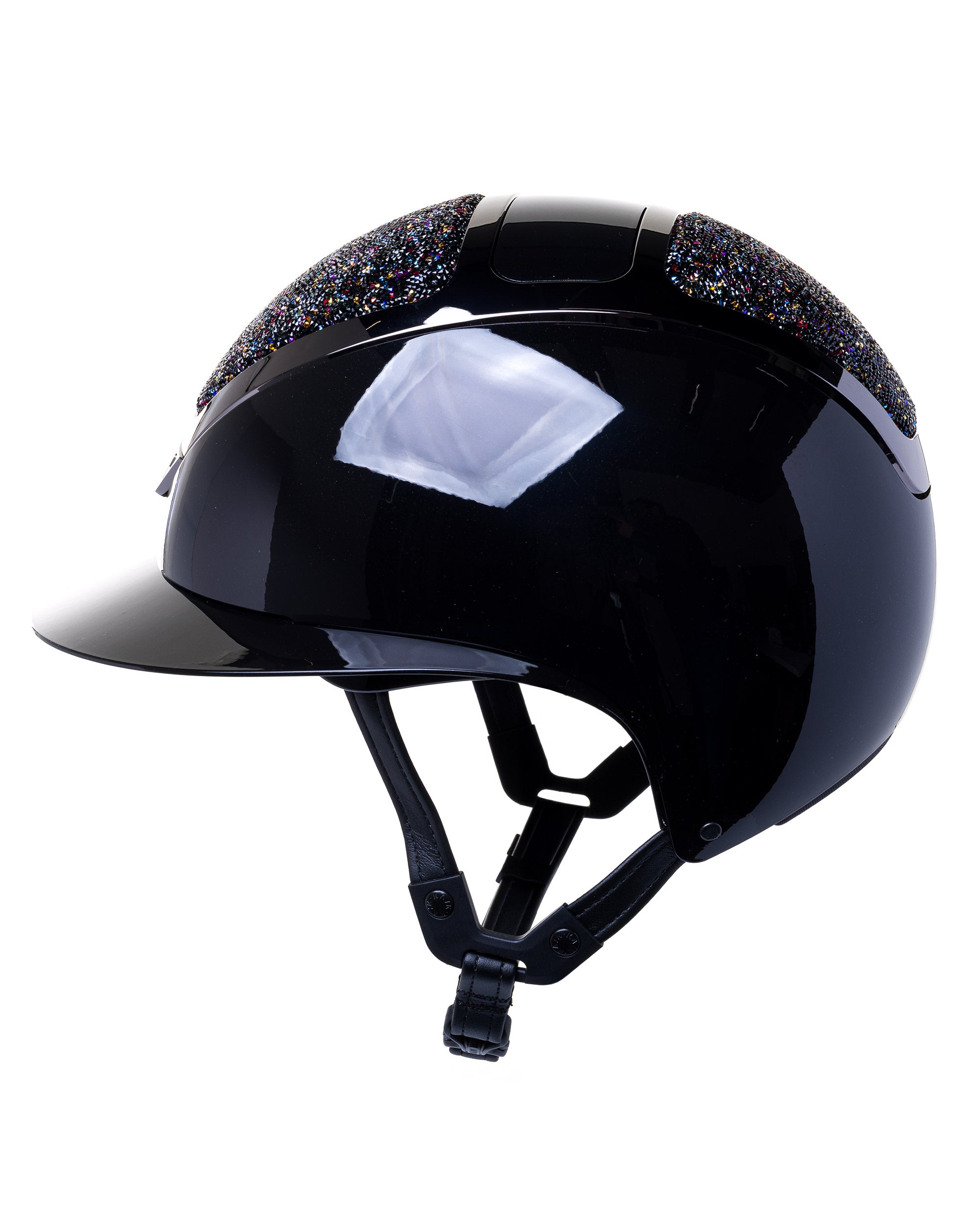 KASK STAR LADY PURE SHINE KASK JEŹDZIECKI SWARO MIDNIGHT MIXTURE VOLCANO CZARNY