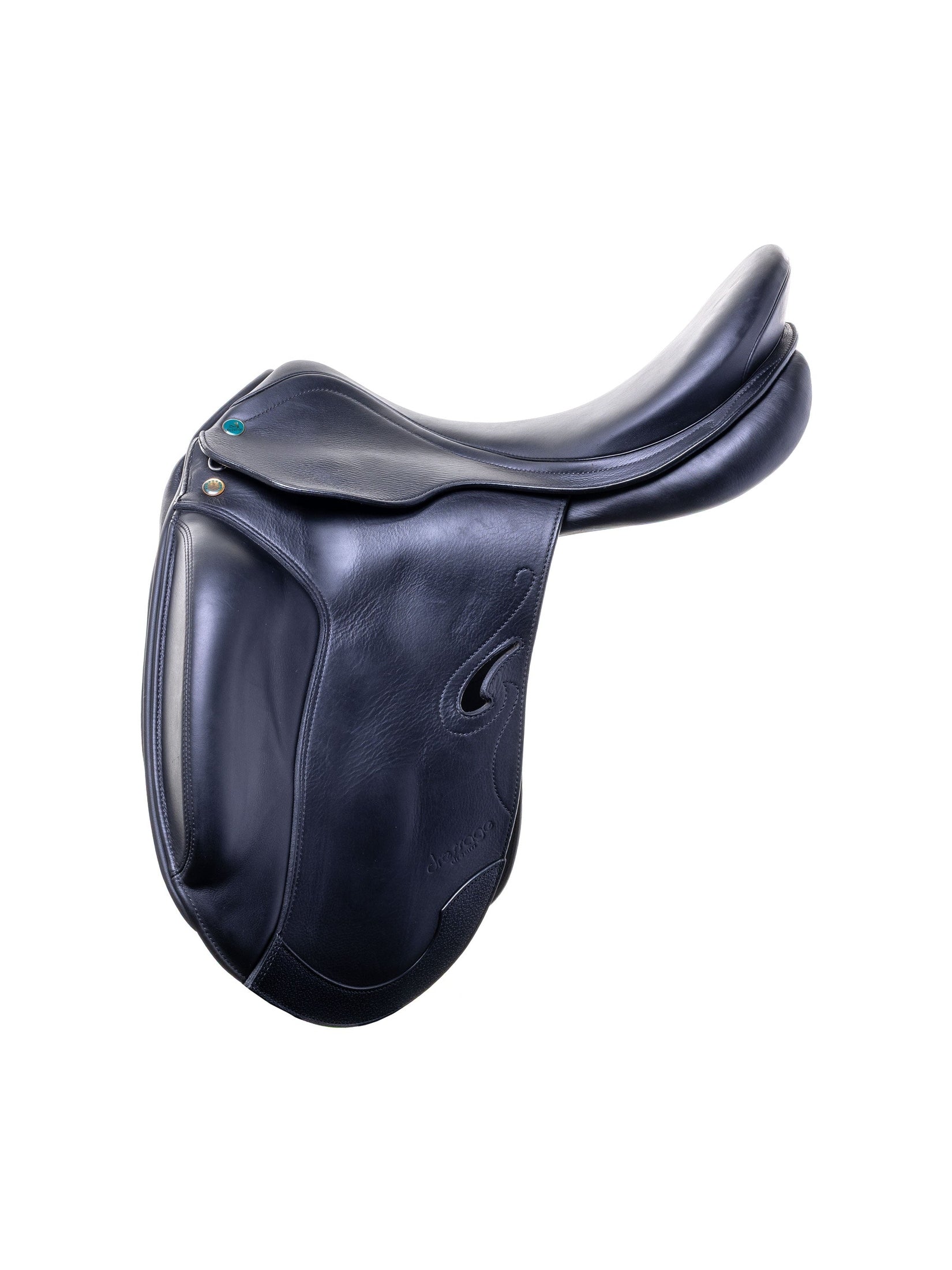 PRESTIGE ITALY VENUS K NEW 17S/33 BLACK USED DRESSAGE SADDLE