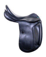 PRESTIGE ITALY VENUS K NEW 17S/33 BLACK USED DRESSAGE SADDLE