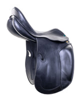 PRESTIGE ITALY VENUS K NEW 17S/33 BLACK USED DRESSAGE SADDLE