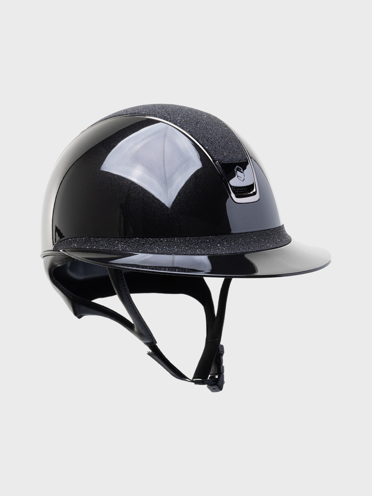 SAMSHIELD KASK MISS GLOSSY 2.0 / CRYSTAL FABRIC TOP FB / BLACK CHROME / CZARNY