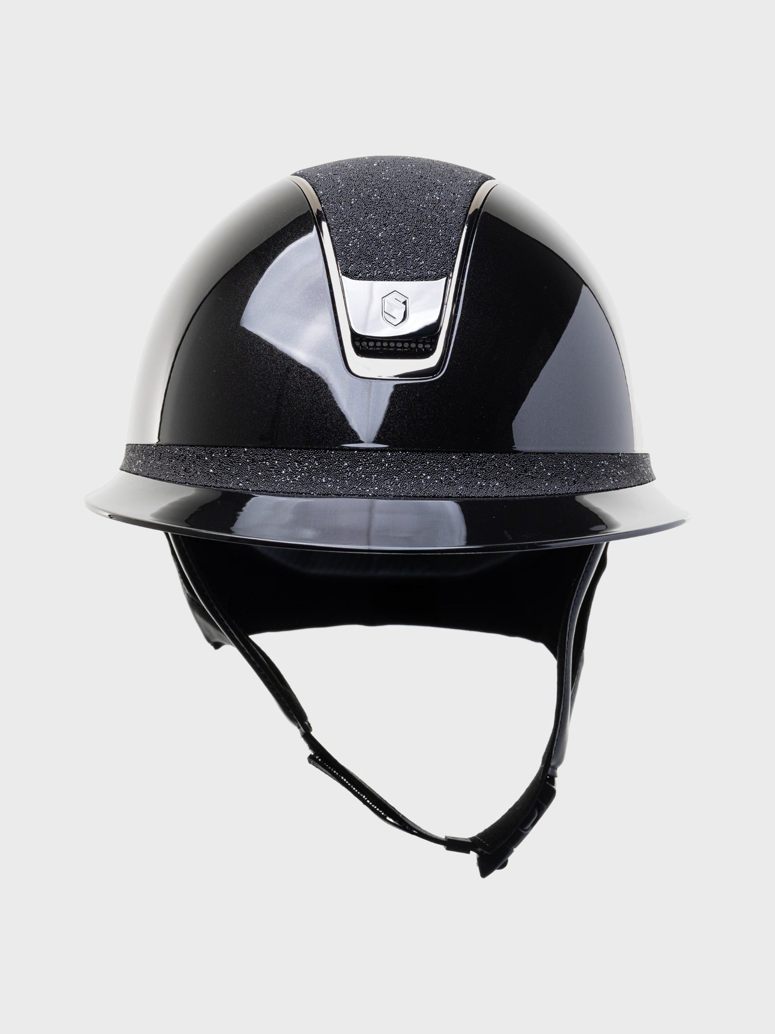 SAMSHIELD KASK MISS GLOSSY 2.0 / CRYSTAL FABRIC TOP FB / BLACK CHROME / CZARNY