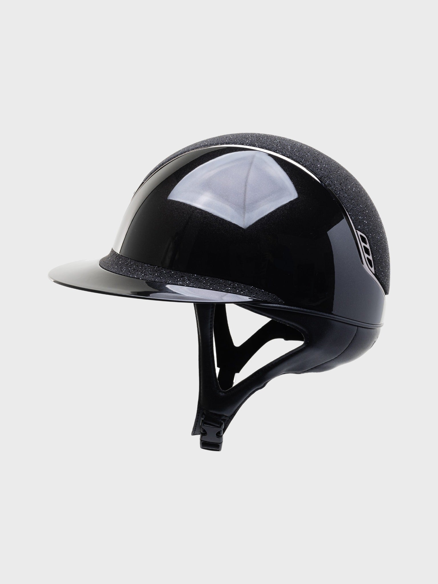 SAMSHIELD KASK MISS GLOSSY 2.0 / CRYSTAL FABRIC TOP FB / BLACK CHROME / CZARNY