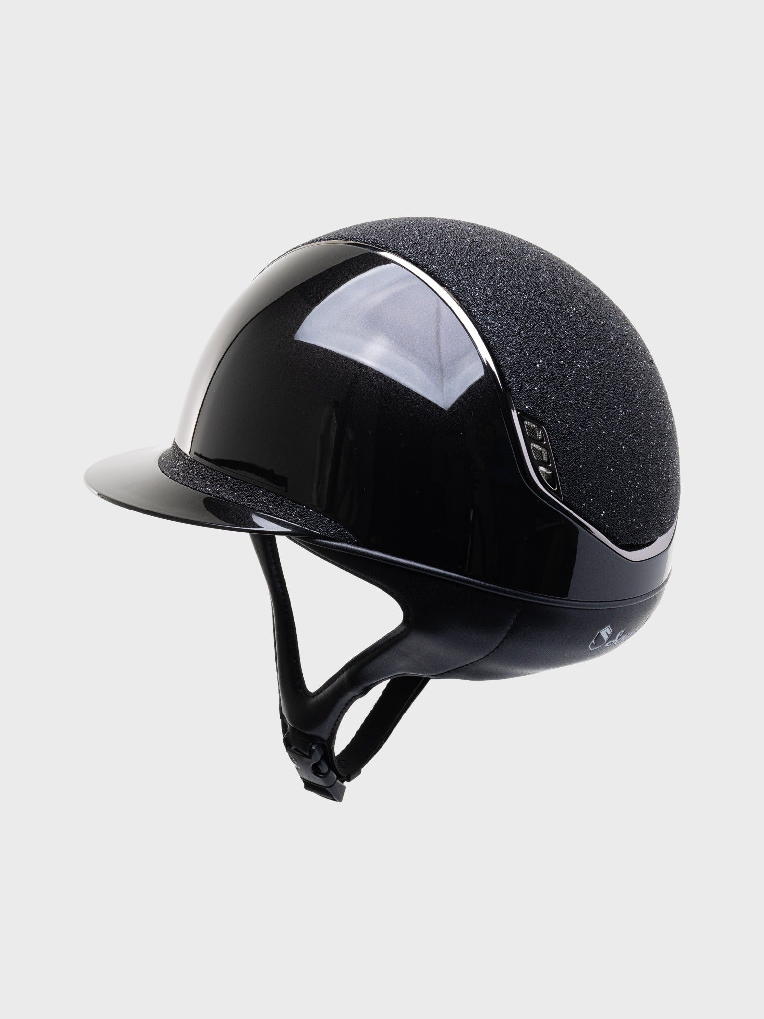 SAMSHIELD KASK MISS GLOSSY 2.0 / CRYSTAL FABRIC TOP FB / BLACK CHROME / CZARNY