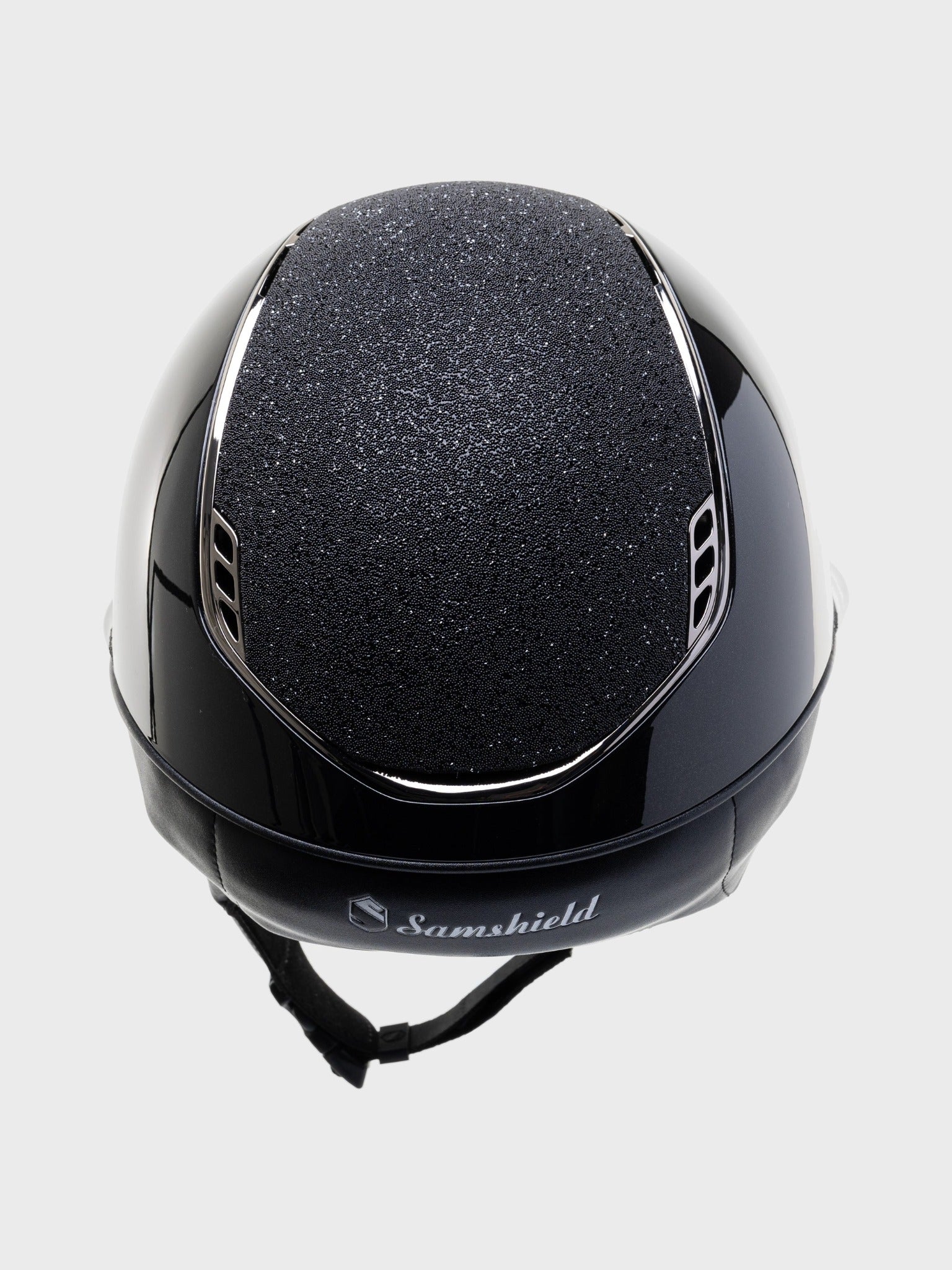 SAMSHIELD KASK MISS GLOSSY 2.0 / CRYSTAL FABRIC TOP FB / BLACK CHROME / CZARNY
