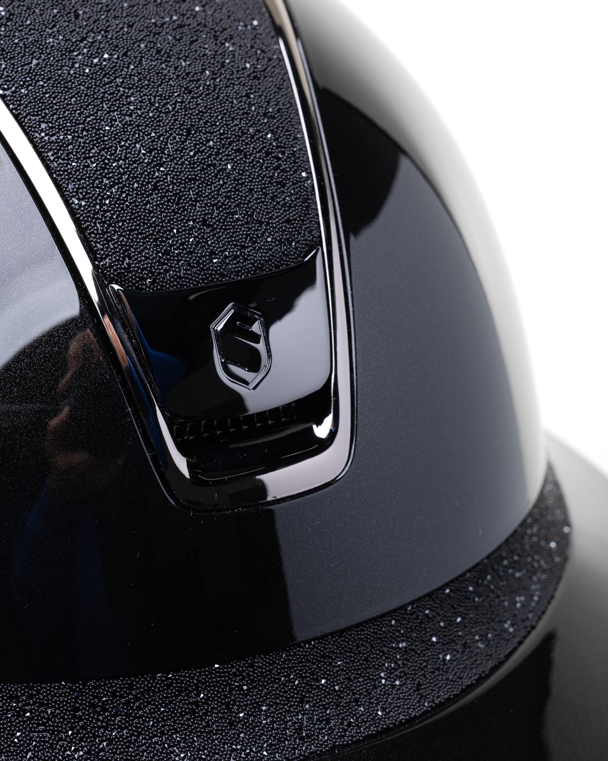 SAMSHIELD KASK MISS GLOSSY 2.0 / CRYSTAL FABRIC TOP FB / BLACK CHROME / CZARNY