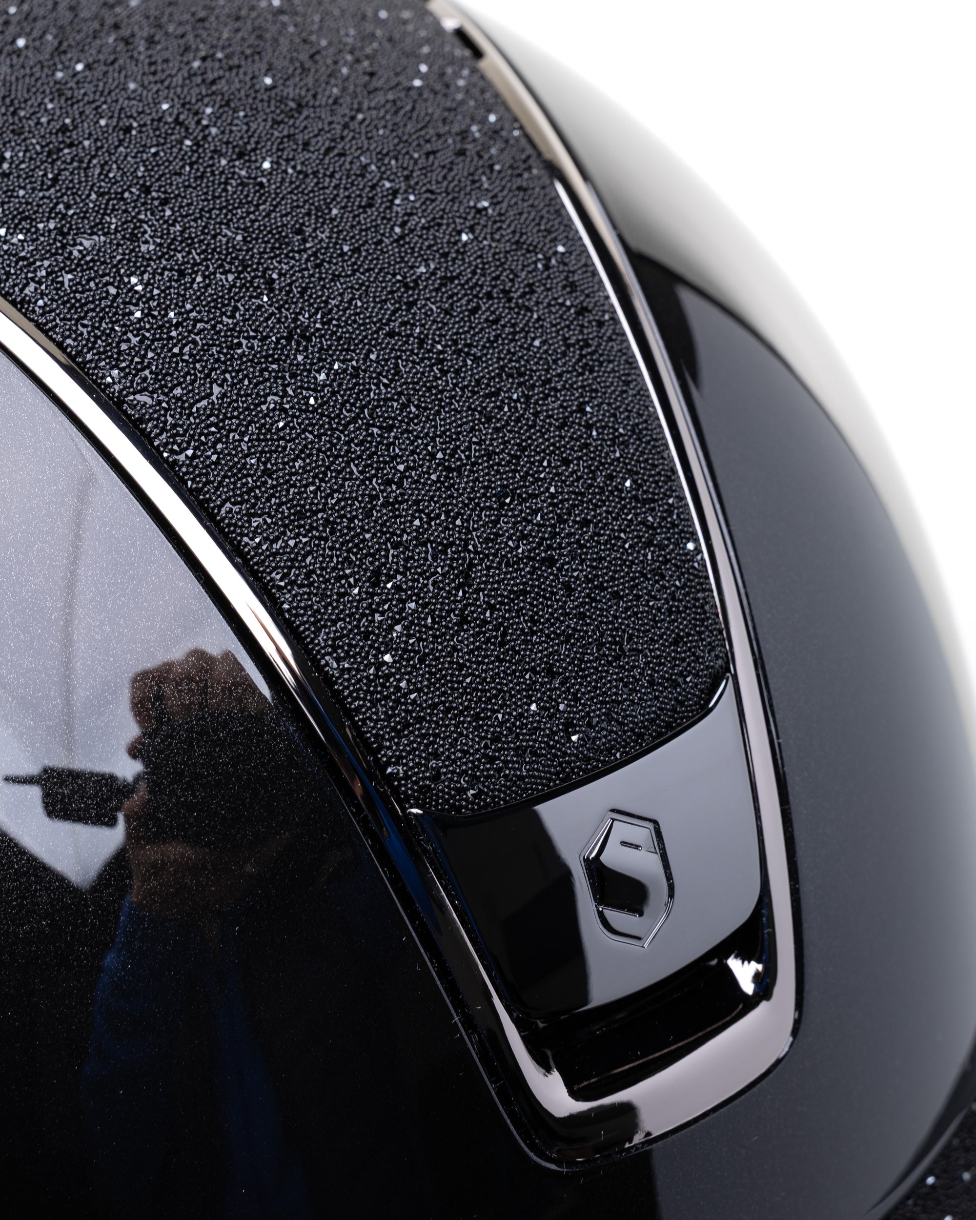 SAMSHIELD KASK MISS GLOSSY 2.0 / CRYSTAL FABRIC TOP FB / BLACK CHROME / CZARNY