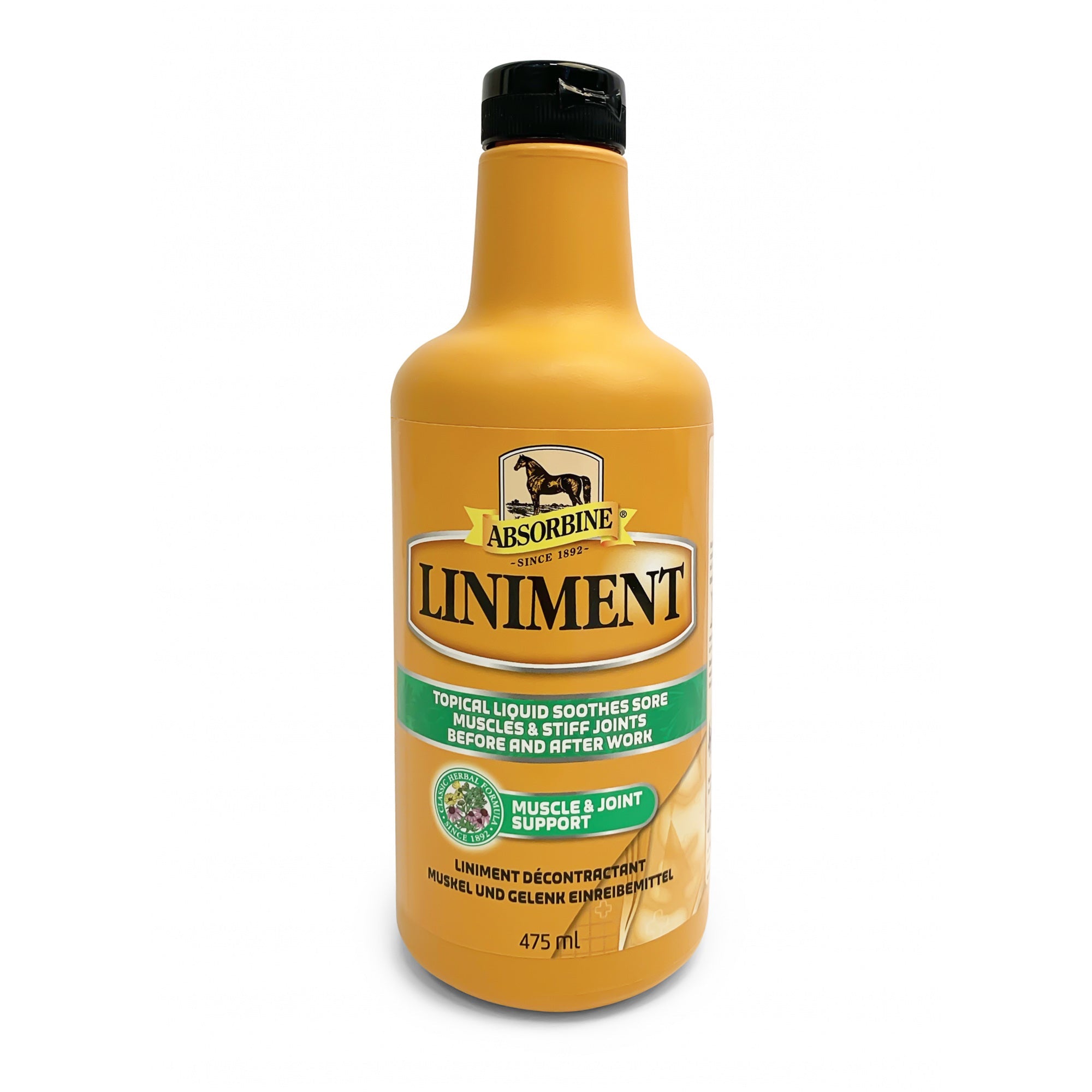 ABSORBINE WCIERKA ŁAGODZĄCA DLA KONI LINIMENT LIQUID 475 ML - Absorbine Equishop