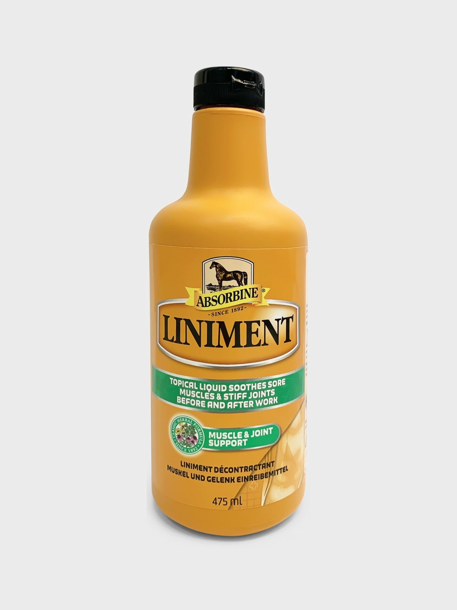 ABSORBINE WCIERKA ŁAGODZĄCA DLA KONI LINIMENT LIQUID 475 ML - Absorbine Equishop
