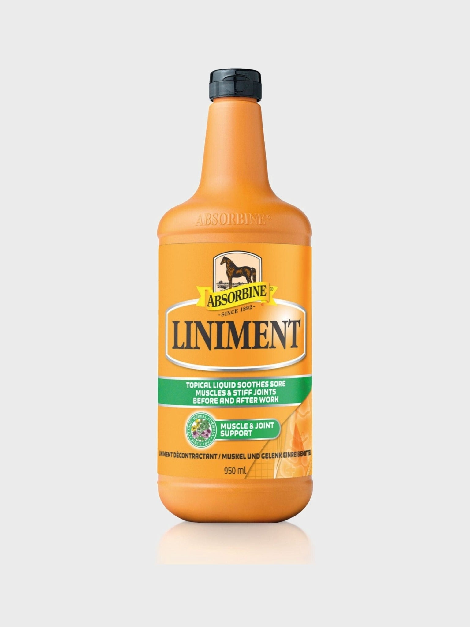 ABSORBINE WCIERKA ŁAGODZĄCA DLA KONI LINIMENT LIQUID 950 ML - Absorbine Equishop