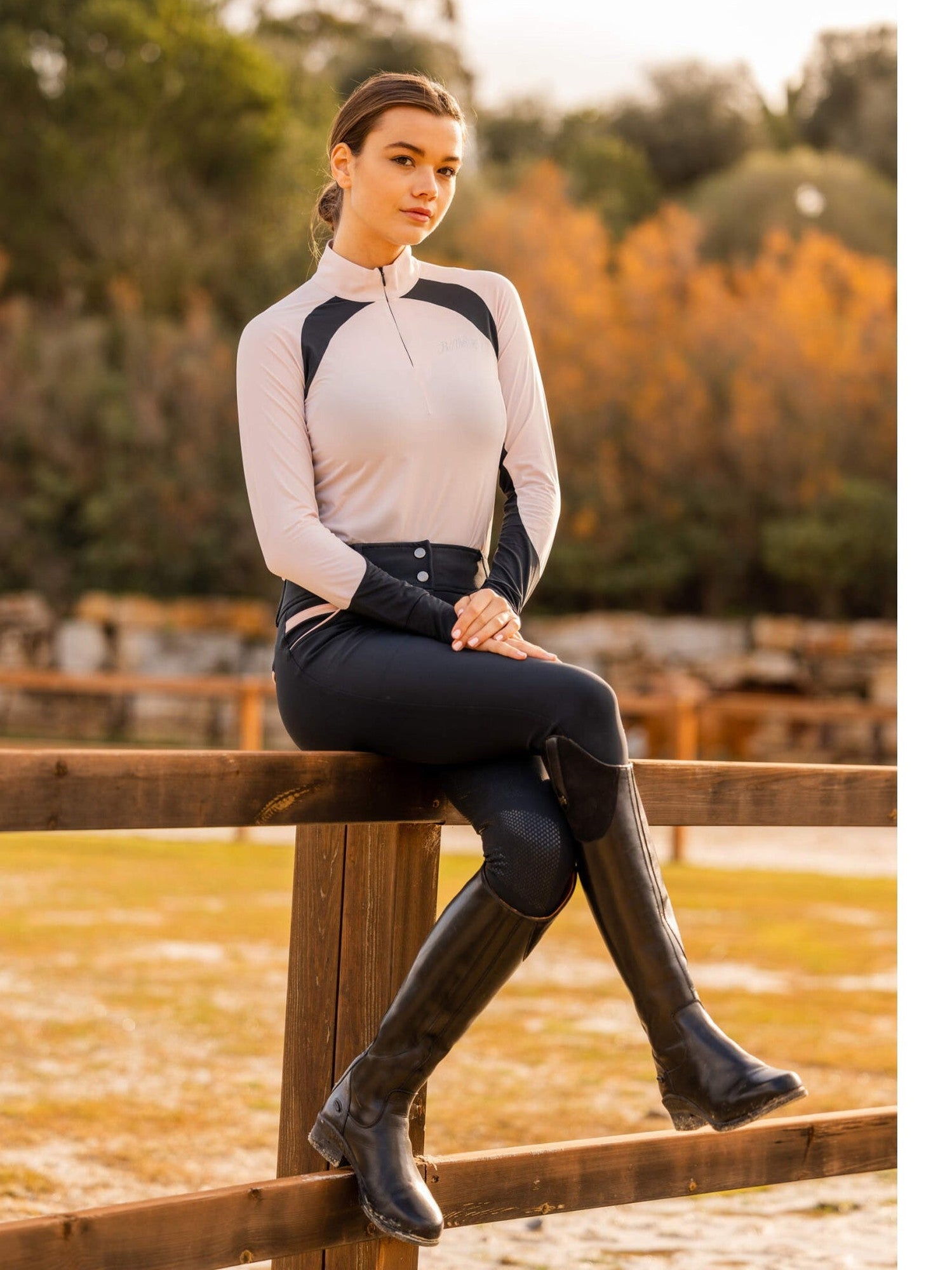 B VERTIGO NANCY WOMEN'S EQUESTRIAN TRAINING SHIRT WITH LONG SLEEVES