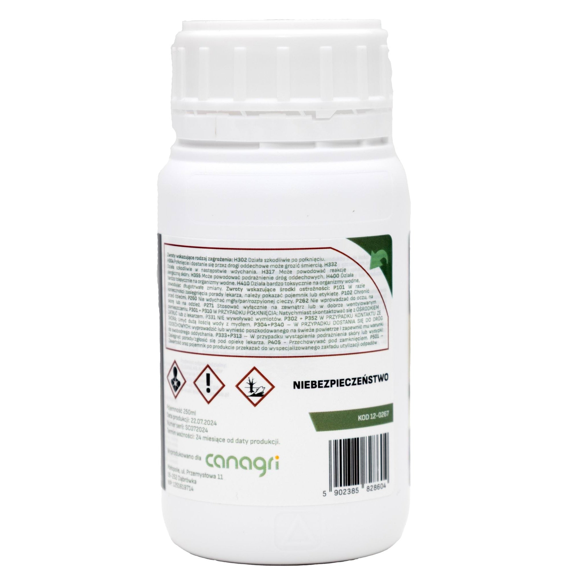 CANAGRI ŚRODEK OWADOBÓJCZY NA OWADY ASEKOR 400 PLUS KONCENTRAT 250 ML