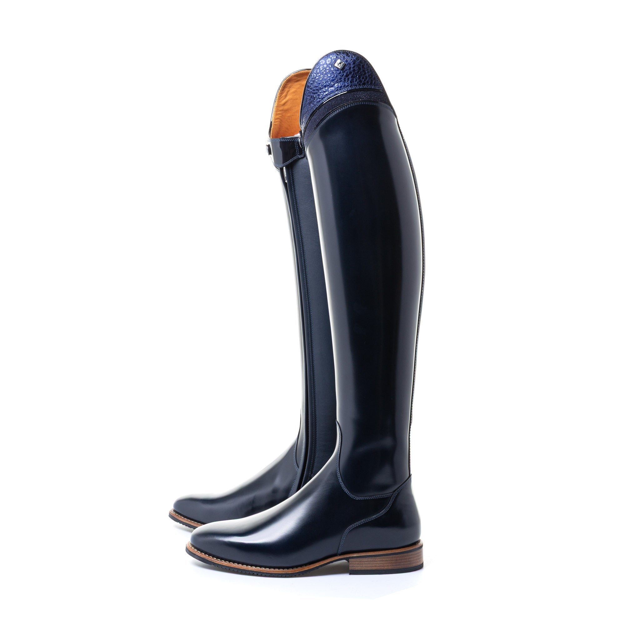 DENIRO BELLINI OFICERKI LUNA BLUE CUSTOM GRANATOWE - DeNiro Equishop