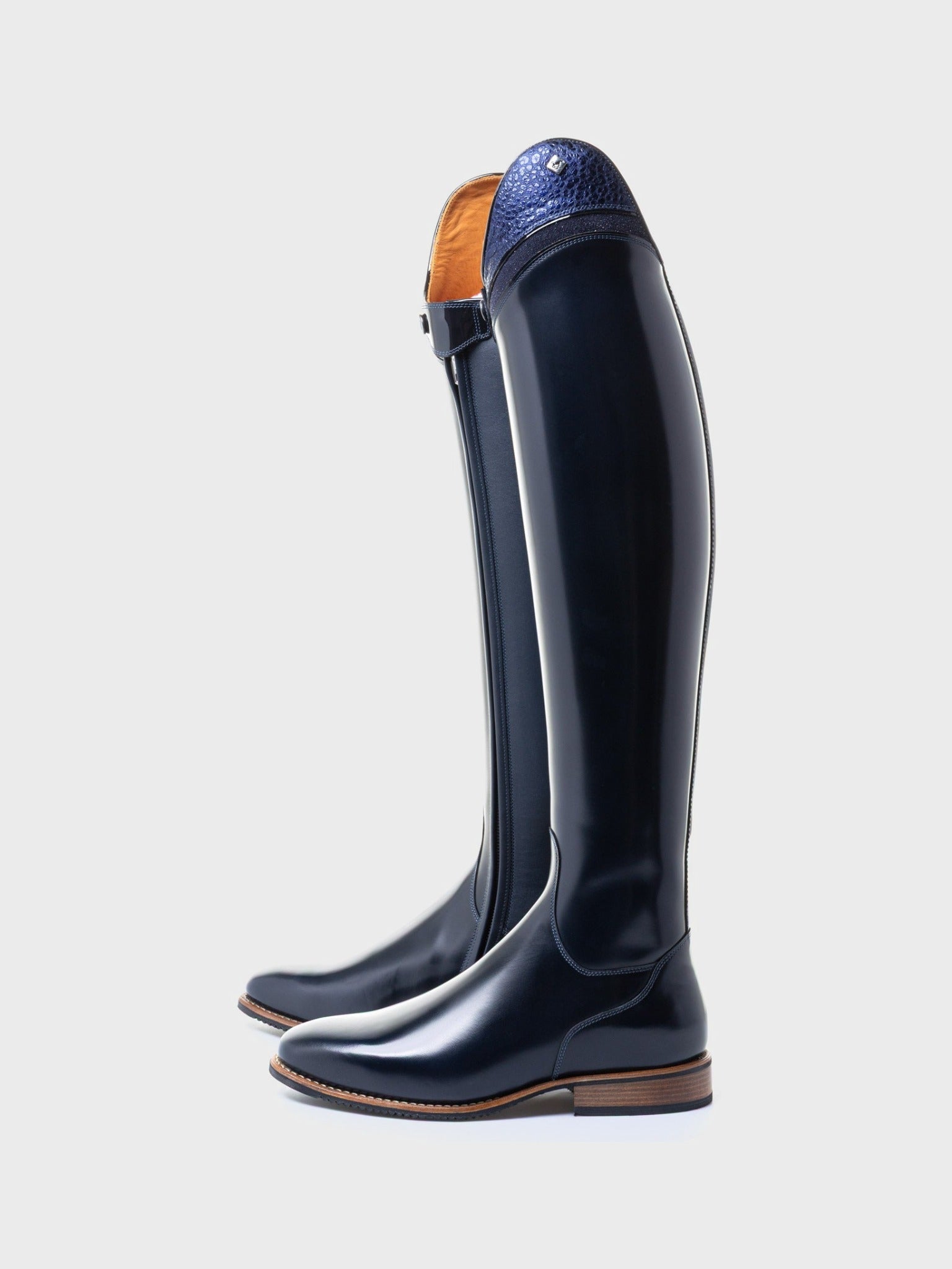 DENIRO BELLINI OFICERKI LUNA BLUE CUSTOM GRANATOWE - DeNiro Equishop