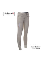 EQUISHOP TEAM NALA SOFTSHELL BRYCZESY JEŹDZIECKIE Z PEŁNYM LEJEM SILIKONOWYM DAMSKIE BEŻOWE - Equishop Equishop