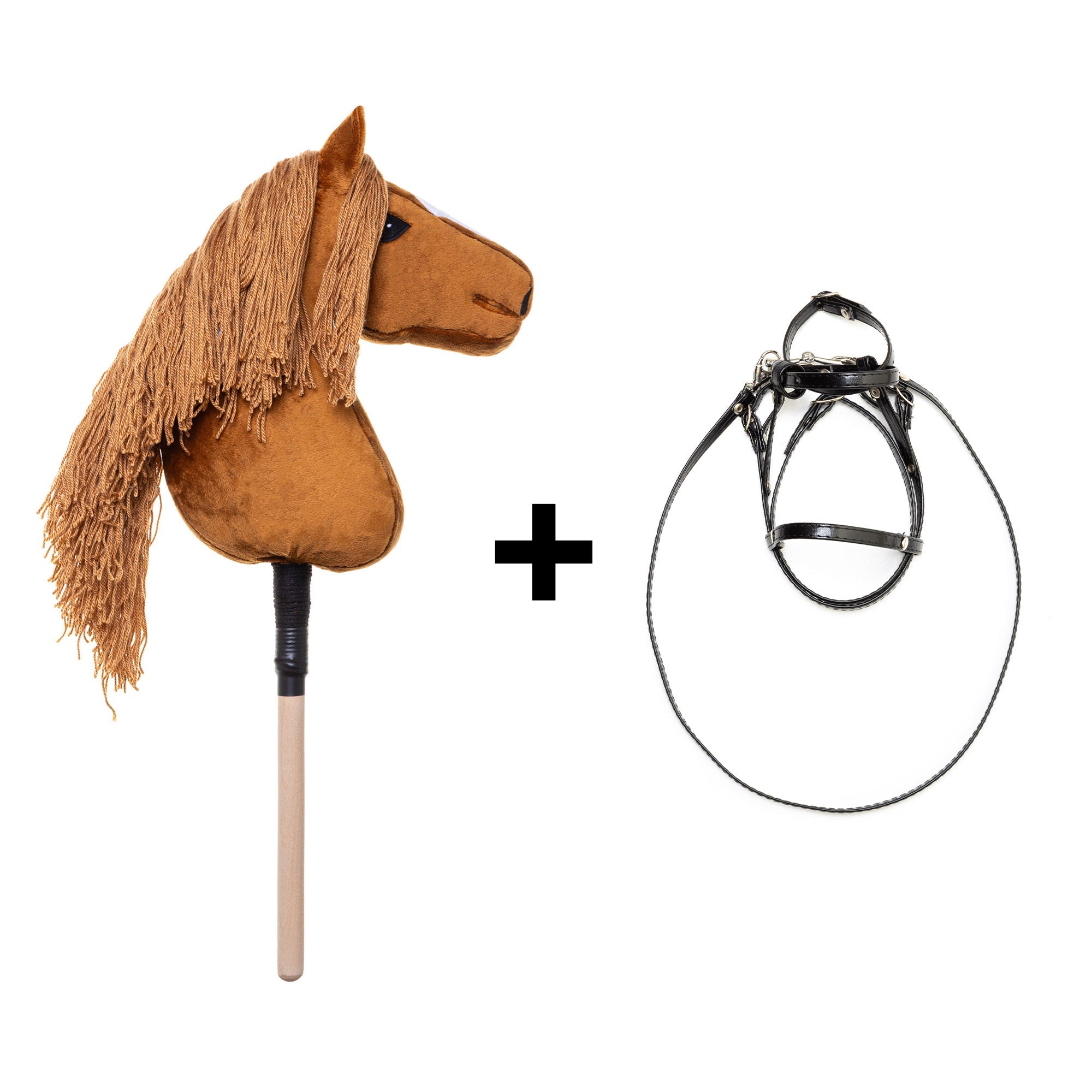 KOŃ NA KIJU HOBBY HORSE EQUISHOP KARMEL A3 PLUS OGŁOWIE GRATIS - Equishop Hobby Horse Equishop
