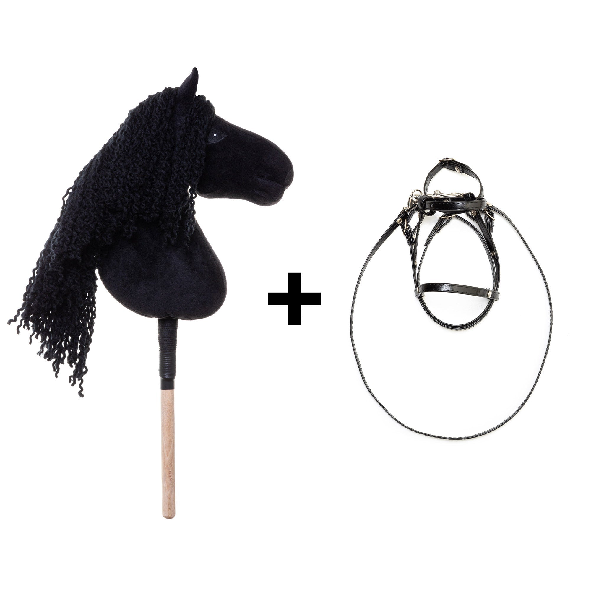 KOŃ NA PATYKU HOBBY HORSE EQUISHOP FRYZEK A3 PLUS OGŁOWIE GRATIS - Equishop Hobby Horse Equishop