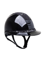 SAMSHIELD KASK MISS SHIELD 2.0 SHADOWGLOSSY / ELEGANT FLOWER SWARO JEWELLERY / MATT FRAME / CZARNY - Equishop Store Equishop