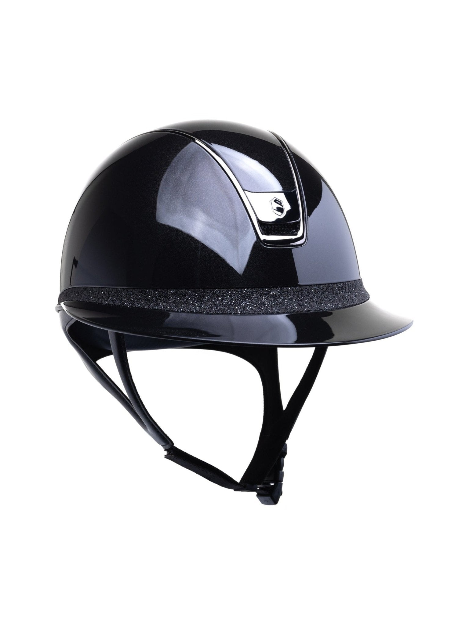 SAMSHIELD KASK MISS SHIELD 2.0 SHADOWGLOSSY / SHINY CRYSTAL FABRIC / BLACK SHINE FRAME / CZARNY - Equishop Store Equishop