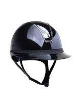 SAMSHIELD KASK MISS SHIELD 2.0 SHADOWGLOSSY / SHINY CRYSTAL FABRIC / BLACK SHINE FRAME / CZARNY - Equishop Store Equishop