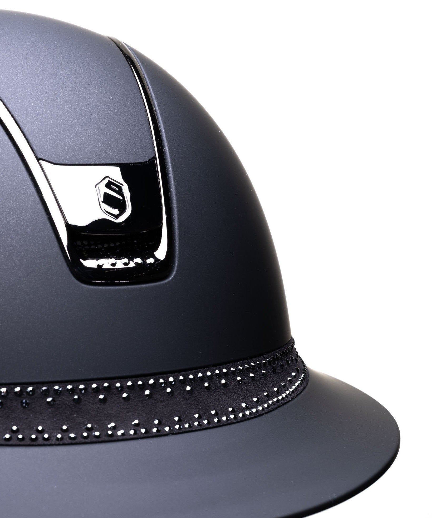 SAMSHIELD KASK MISS SHIELD 2.0 SHADOWMATT / ROYAL TIARA / 5 SWAROVSKI JETH / BLACK SHINE / CZARNY - Equishop Store Equishop