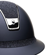 SAMSHIELD KASK MISS SHIELD 2.0 SHADOWMATT / SHINY CRYSTAL FABRIC / 5 SWAROVSKI JETH / CZARNY - Equishop Store Equishop