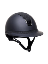 SAMSHIELD KASK MISS SHIELD 2.0 SHADOWMATT / SHINY CRYSTAL FABRIC TOP FB / CZARNY CHROME / CZARNY - Equishop Store Equishop