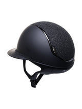 SAMSHIELD KASK MISS SHIELD 2.0 SHADOWMATT / SHINY CRYSTAL FABRIC TOP FB / CZARNY CHROME / CZARNY - Equishop Store Equishop