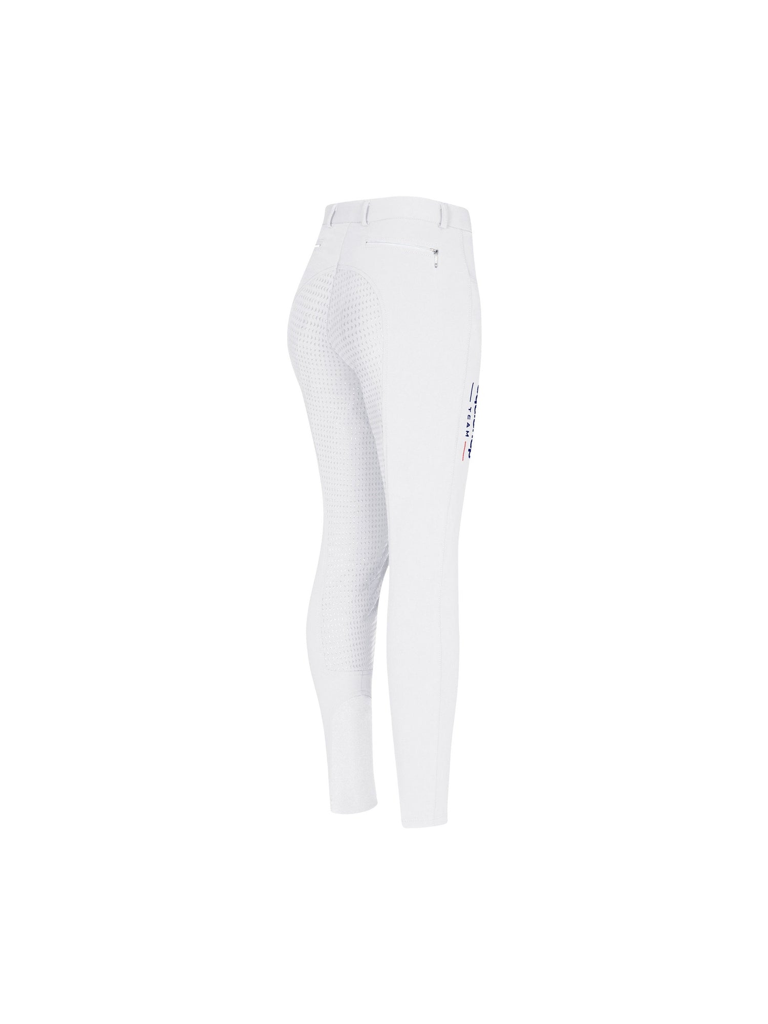 EQUISHOP TEAM BRYCZESY JEŹDZIECKIE Z PEŁNYM LEJEM DAMSKIE BIAŁE