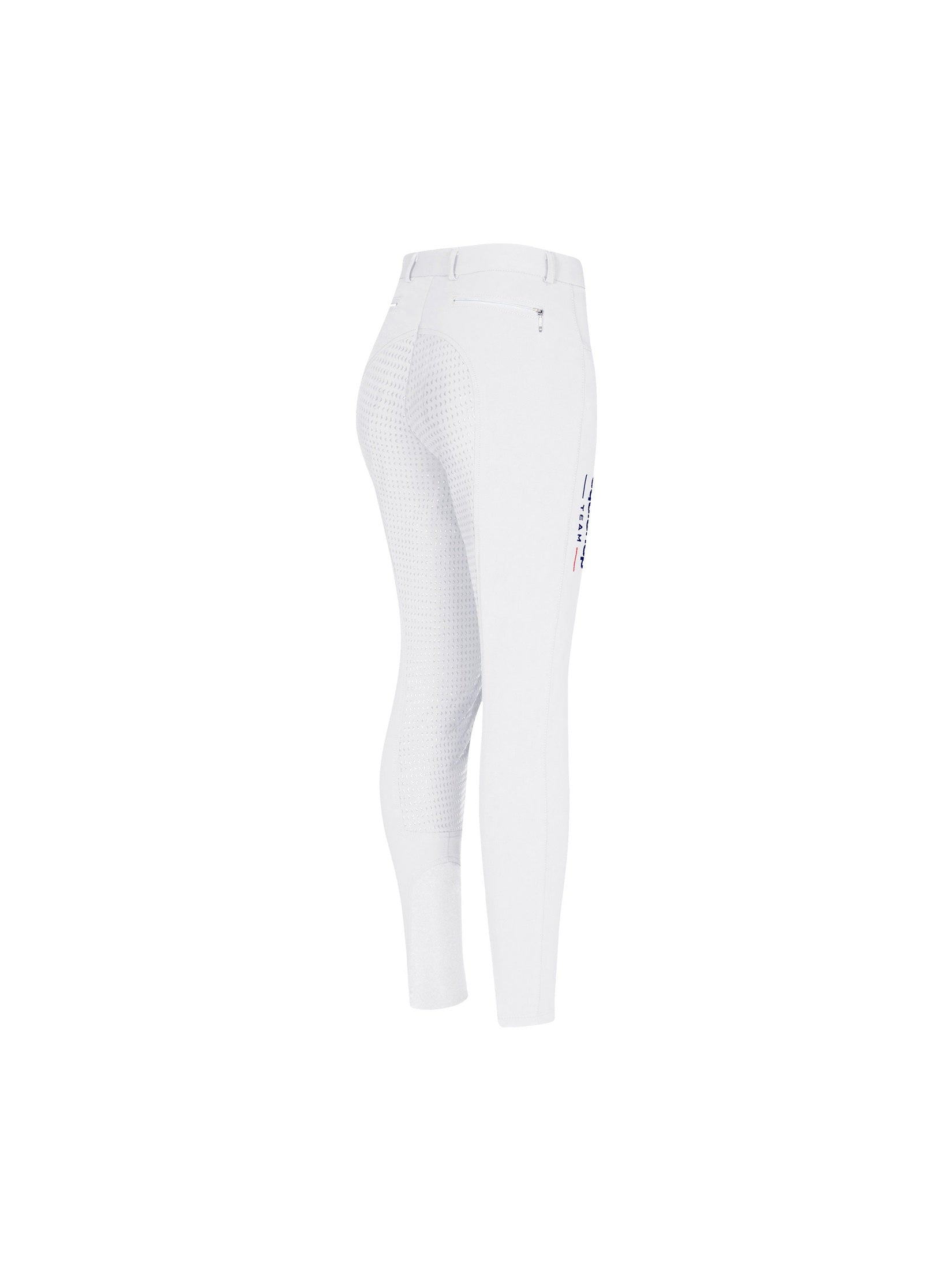 EQUISHOP TEAM BRYCZESY JEŹDZIECKIE Z PEŁNYM LEJEM DAMSKIE BIAŁE