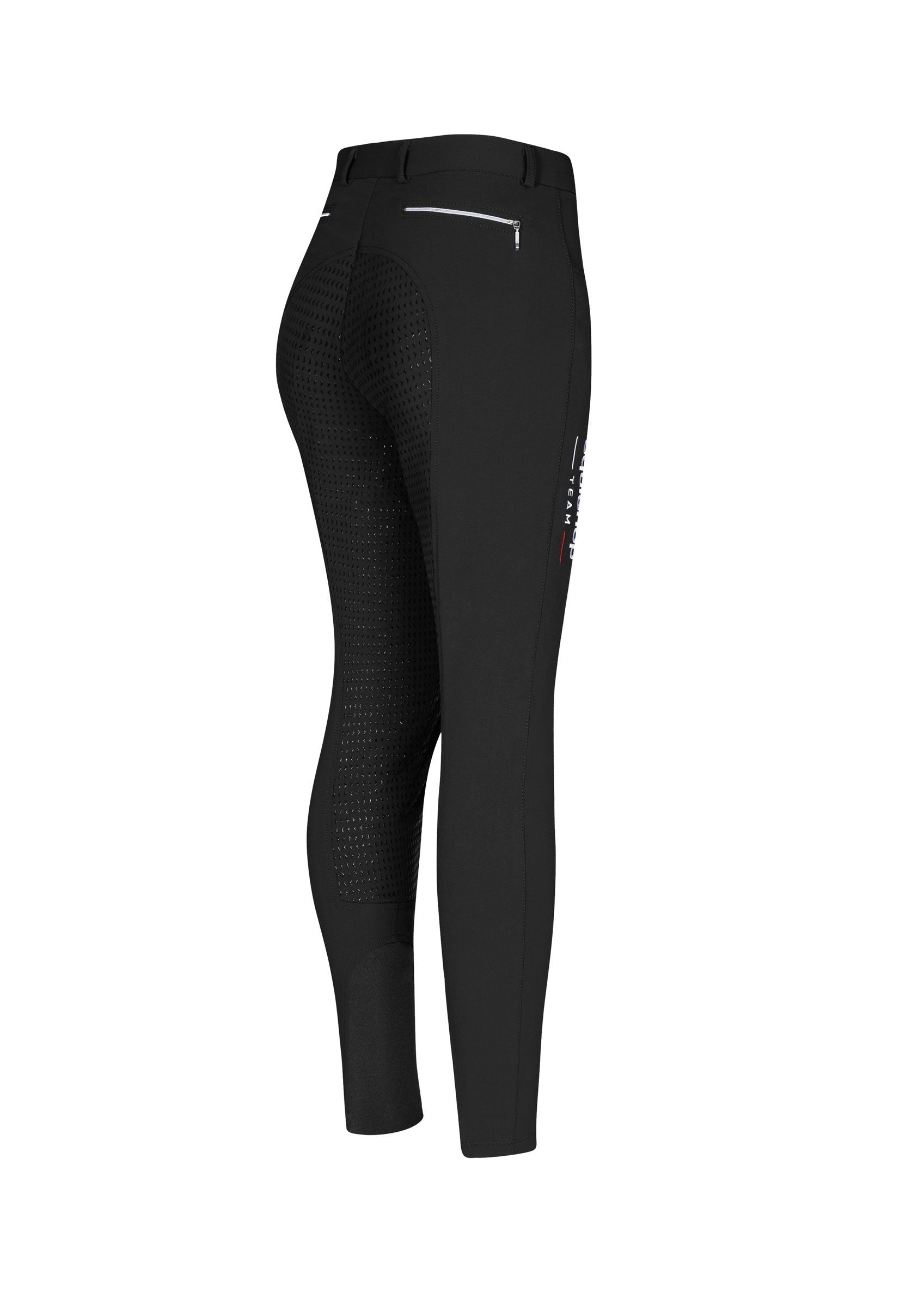 EQUISHOP TEAM BRYCZESY JEŹDZIECKIE Z PEŁNYM LEJEM DAMSKIE CZARNE