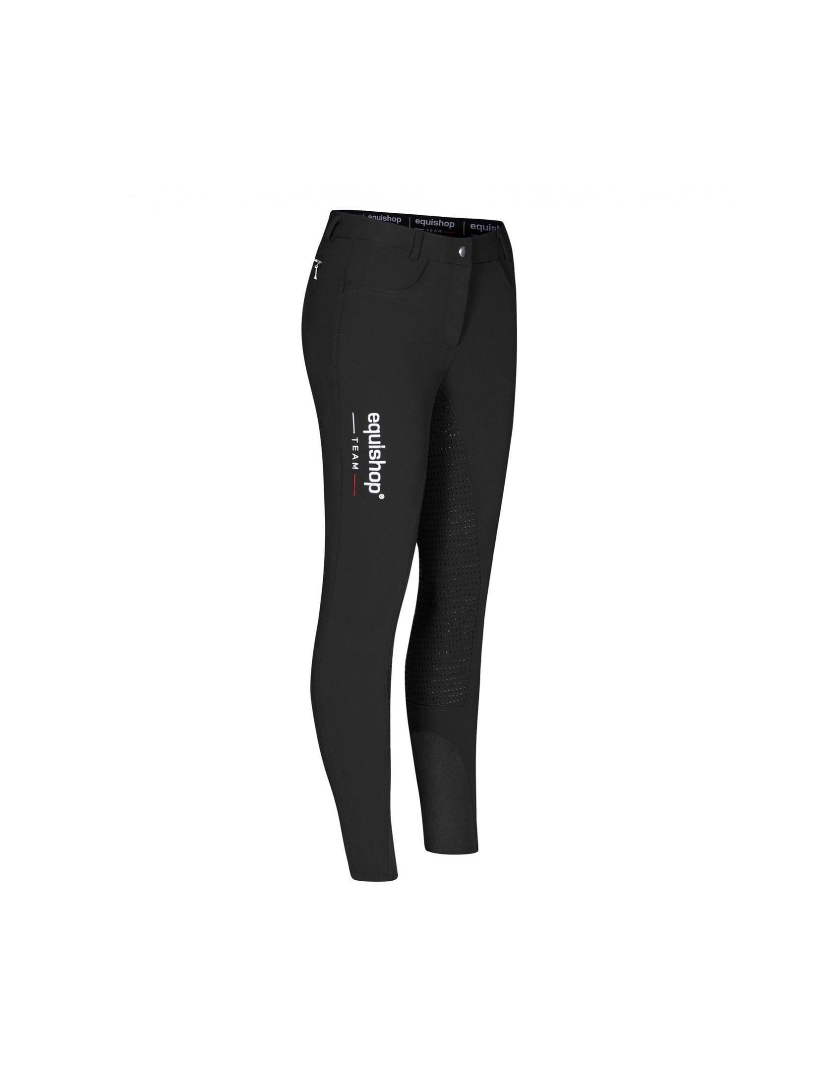 EQUISHOP TEAM BRYCZESY JEŹDZIECKIE Z PEŁNYM LEJEM DAMSKIE CZARNE