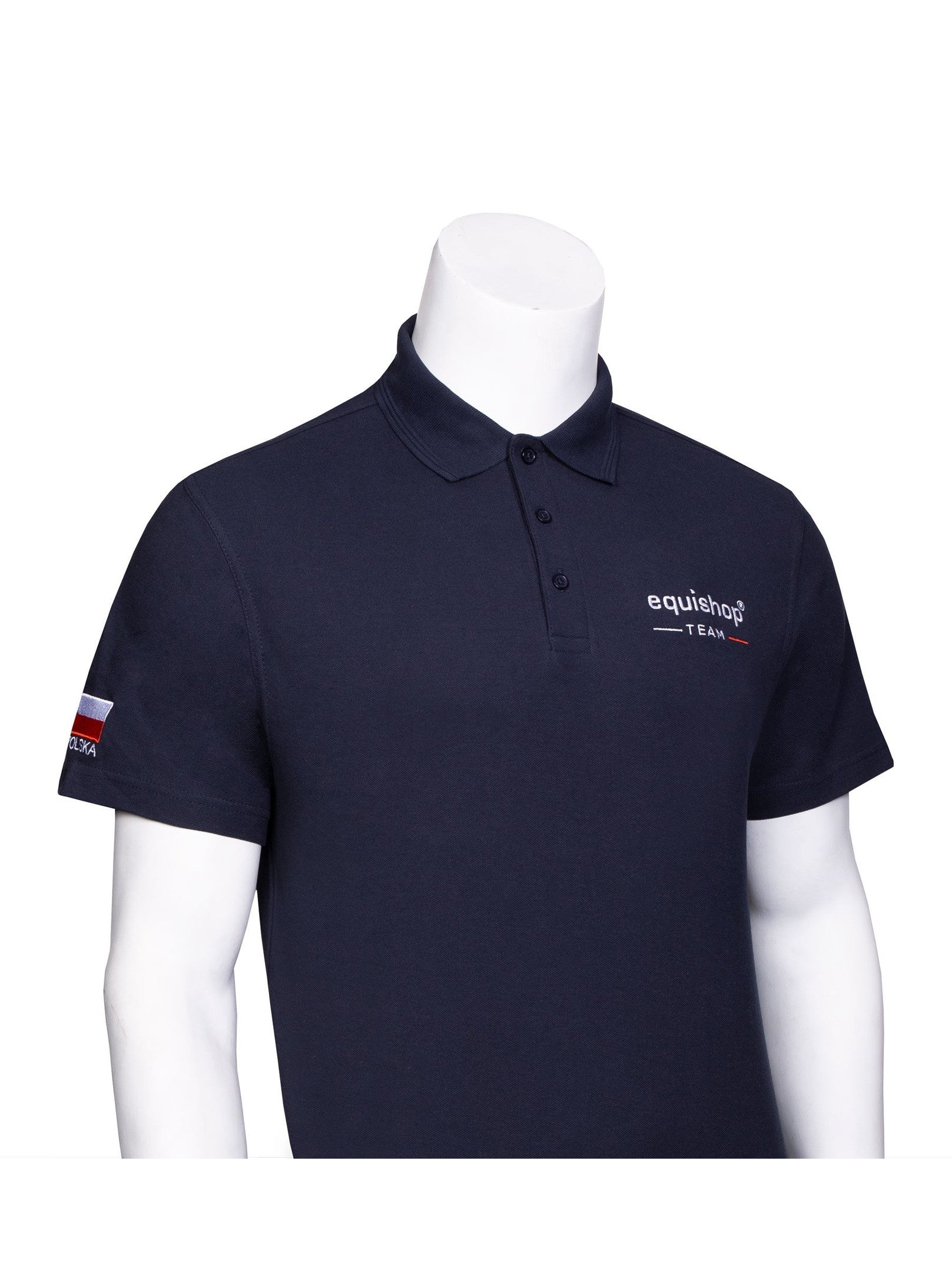 EQUISHOP TEAM MEN’S POLO EQUESTRIAN SHIRT WITH POLISH FLAG