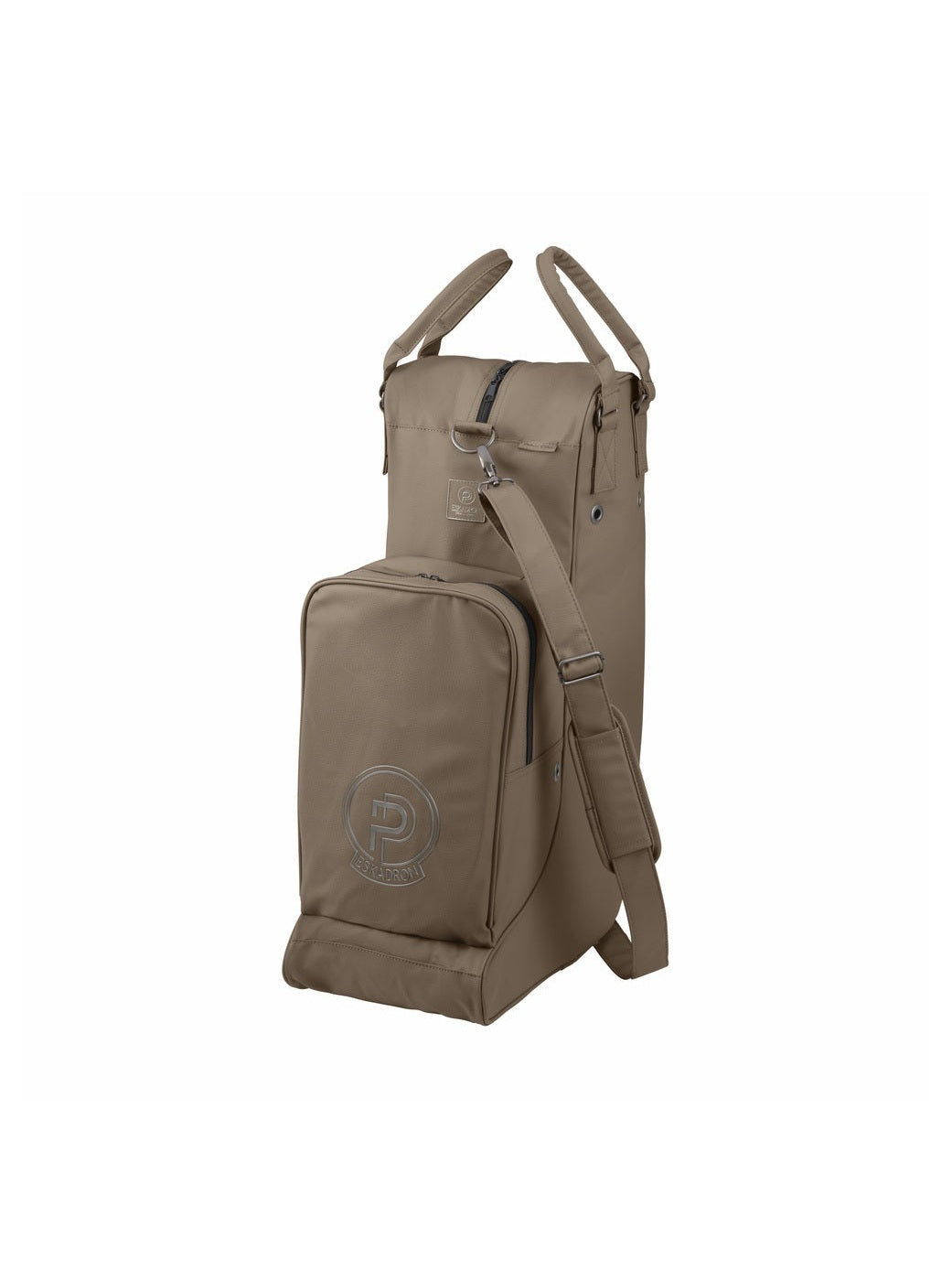 ESKADRON FAUX LEATHER RIDING BOOT AND HELMET BAG PLATINUM