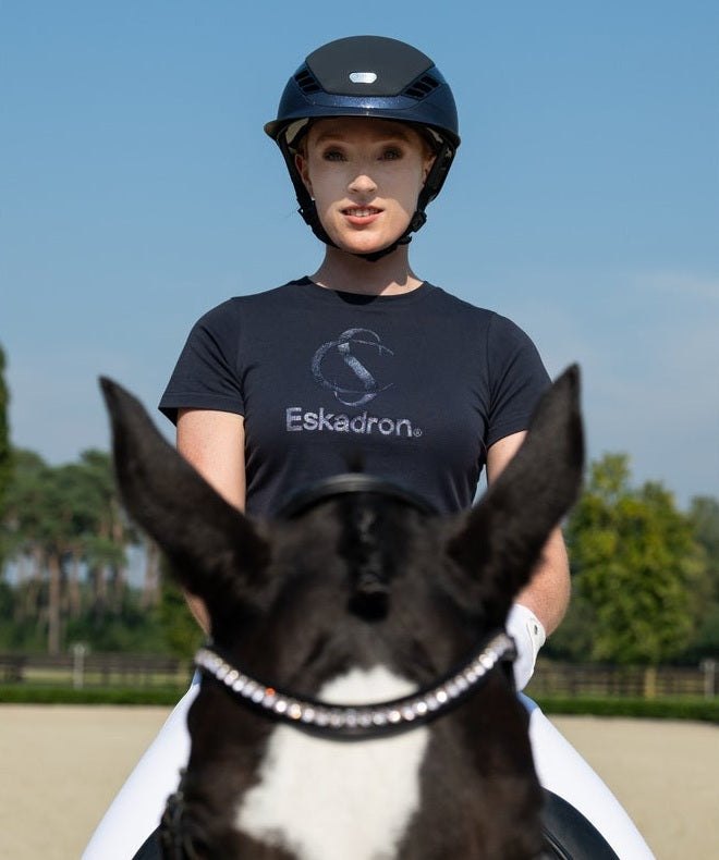 ESKADRON T-SHIRT JEŹDZIECKI Z BROKATOWYM LOGO CLASSIC SPORTS