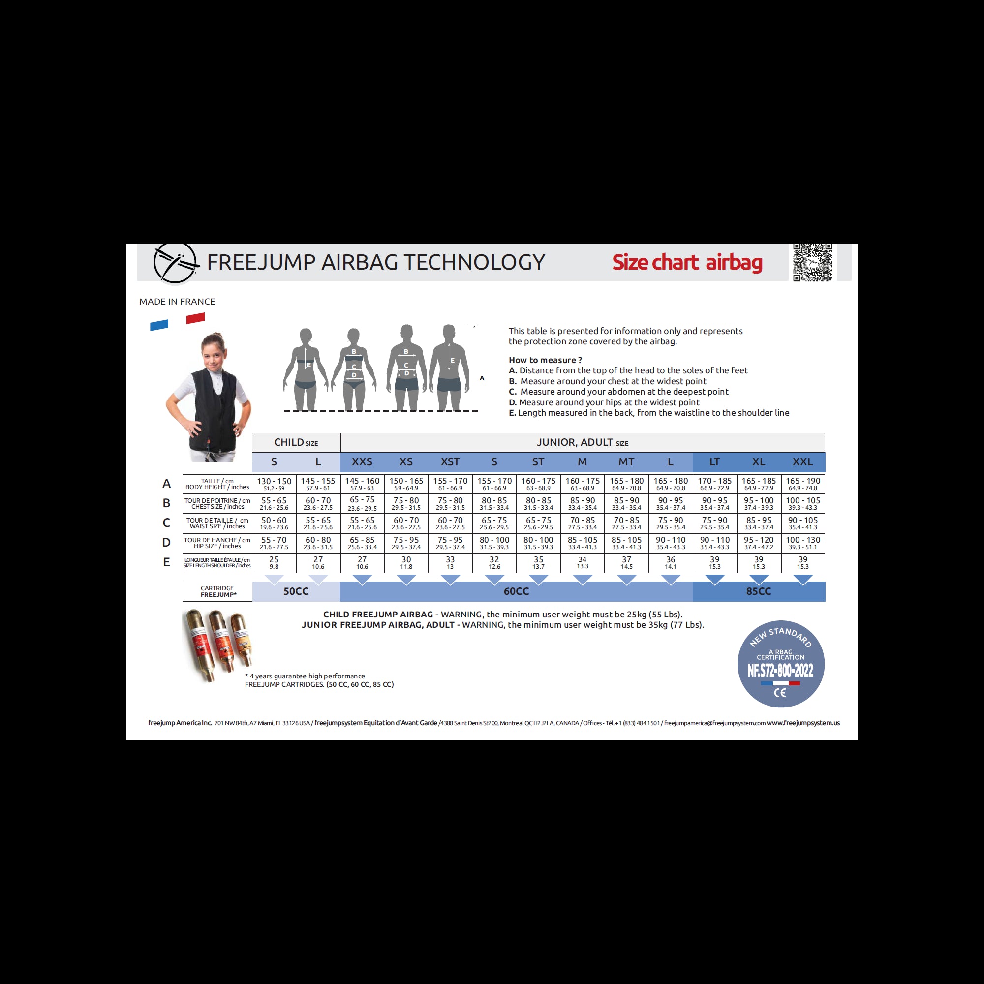 FREEJUMP AIRBAG WYBUCHOWA KAMIZELKA OCHRONNA DLA JEŹDŹCA DZIECIĘCA