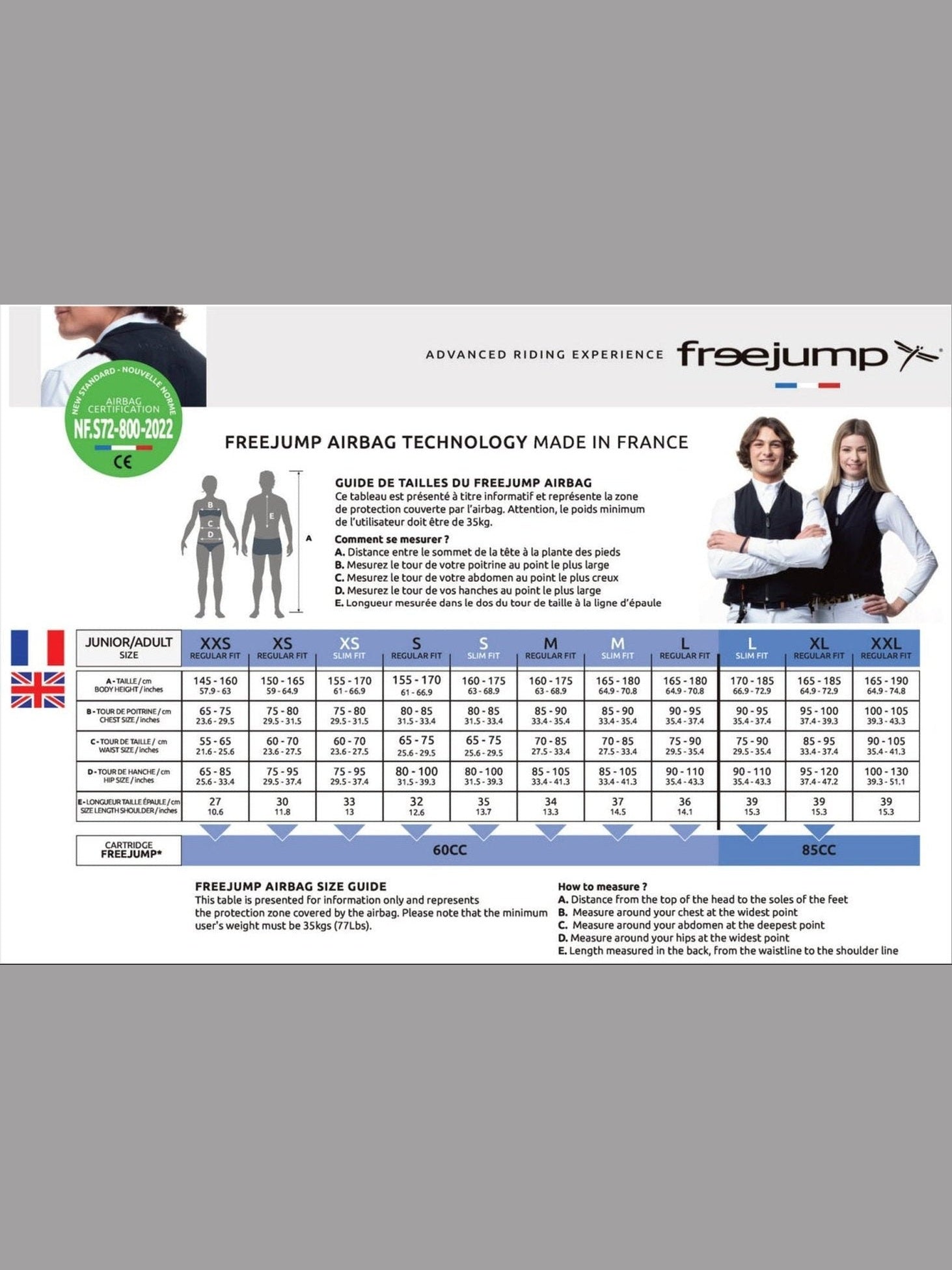 FREEJUMP AIRBAG WYBUCHOWA KAMIZELKA OCHRONNA DLA JEŹDŹCA SLIM FIT - Freejump Equishop